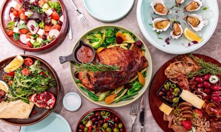 Weirdest foods - A table set with a variety of foods.